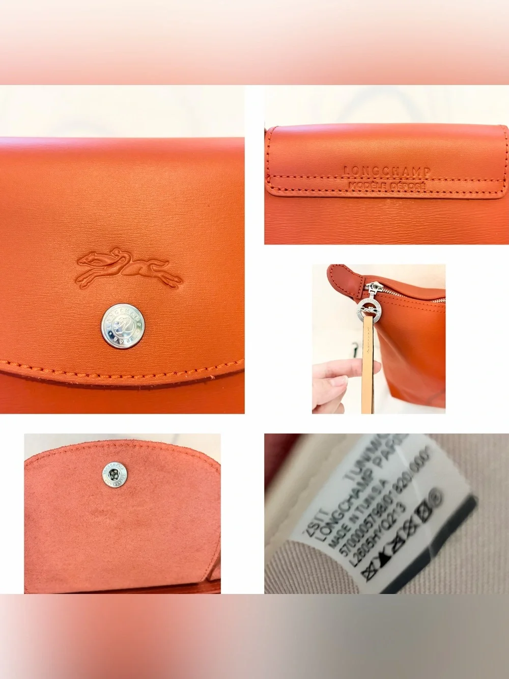 Authentic Longchamp Le Pliage City Medium Tote in Rust